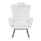 Supfirm Teddy Upholstered Nursery Rocking Chair for Living Room Bedroom(WHITE Teddy)