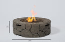 Supfirm Living Source International 9'' H x 28'' W Fiber Reinforced Concrete Outdoor Fire pit(Stone Gray)CM-1021