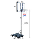 Supfirm Portable Basketball Hoop Stand w/Wheels for Kids Youth Adjustable Height 5.4ft - 7ft Use for Indoor Outdoor Basketball Goals Play Set