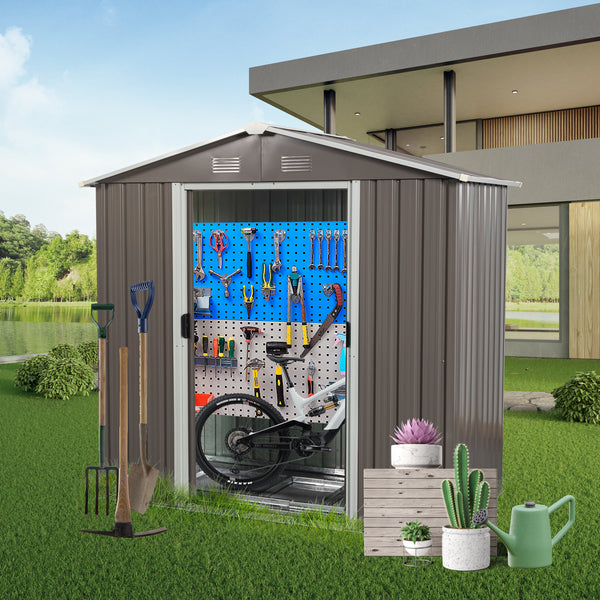 Supfirm 8ft x 4ft Outdoor Metal Storage Shed