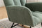 Supfirm Rocking Chair with Pocket, Soft Teddy Fabric Rocking Chair for Nursery, Comfy Wingback Glider Rocker with Safe Solid Wood Base for Living Room Bedroom Balcony (green)