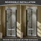 Supfirm Bifold Frameless Glass Shower Door 32 in.W x 72 in.H Pivot Swing Shower Doors with 1/4 in. Clear Tempered Shower Glass Panel in Matte Black Semi-Frameless Shower Door