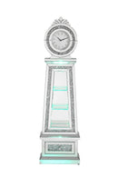 Supfirm ACME Noralie GRANDFATHER CLOCK W/LED Mirrored & Faux Diamonds AC00349