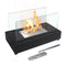 Supfirm Rectangle Tabletop Bio Ethanol Fireplace Indoor Outdoor,Portable Table Top Fire Pit Fuel Bioethanol Burner Heater Black