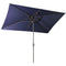 Supfirm Large Blue Outdoor Umbrella 10ft Rectangular Patio Umbrella For Beach Garden Outside Uv Protection