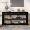 Supfirm U_Style Stylish Entryway Console Table with 4 Drawers and 2 Shelves, Suitable for Entryways, Living Rooms.