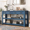 Supfirm U_Style Stylish Entryway Console Table with 4 Drawers and 2 Shelves, Suitable for Entryways, Living Rooms.