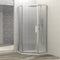 Supfirm Shower Door 34-1/8" x 72" Semi-Frameless Neo-Angle Hinged Shower Enclosure, Chrome