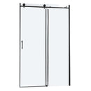 Supfirm Shower Door 48" W x 76"H Single Sliding Bypass Shower Enclosure,Matte Black