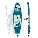 Supfirm Inflatable Stand Up Paddle Board 9.9'x33"x5" With Premium SUP Accessories & Backpack, Wide Stance, Bottom Fin for Paddling, Paddle, Leash, Surf Control, Non-Slip Deck for Youth & Adult