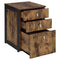 Supfirm Antique Nutmeg 3-drawer File Cabinet