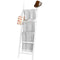 Supfirm Blanket Ladder, 5-Layer Towel Racks, Blanket Holder with Anti-Slip Construction Home Decor, Decorative Blanket, Quilt, Towel, Scarf Ladder Shelves for Livingroom, Bedroom, Bathroom, White