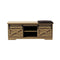 47 Inch Modern Farmhouse Sliding X Barn Door Litterbox Bench with Entry Cutout, Shoe Bench - Supfirm