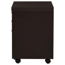 Supfirm Cappuccino 3-Drawer File Cabinet