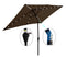 Supfirm 10 x 6.5t Rectangular Patio Umbrella Solar LED Lighted Outdoor Market Table Waterproof Umbrellas Sunshade with Crank and Push Button Tilt for Garden Deck Backyard Pool Shade Outside Deck Swimming Pool