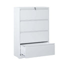 Supfirm Lateral File Cabinet 4 Drawer, White Filing Cabinet with Lock, Lockable File Cabinet for Home Office, Locking Metal File Cabinet for Legal/Letter/A4/F4 Size