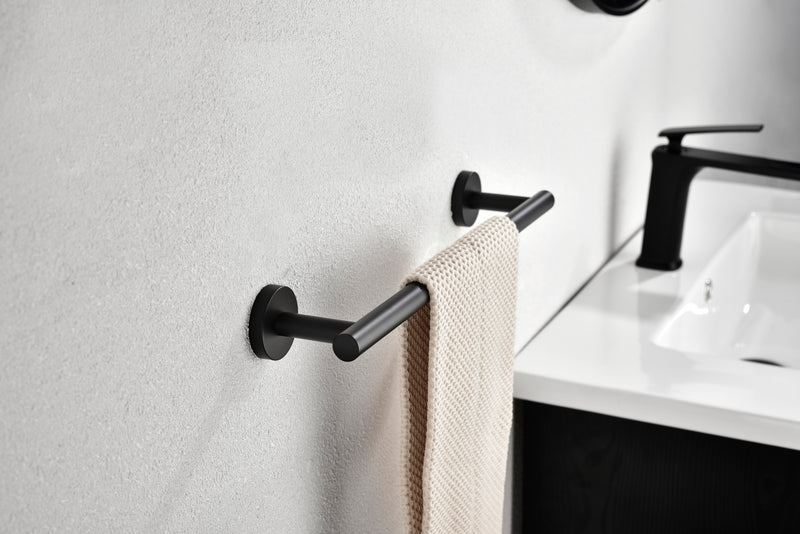 Supfirm 6 Piece Stainless Steel Bathroom Towel Rack Set Wall Mount