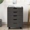 Supfirm The filing cabinet has five drawers, a small rolling filing cabinet, a printer rack, an office locker, and an office pulley movable filing cabinet  dark  Gray