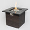 Supfirm 30inch Outdoor Fire Table Propane Gas Fire Pit Table with Lid Gas Fire Pit Table with Glass Rocks and Rain Cover