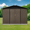 Supfirm Metal garden sheds 6ft×8ft outdoor storage sheds Brown + Black