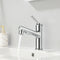 Supfirm Single Hole Bathroom Faucet with Pull Out Sprayer, Dual Spray Modes, Solid Brass Polished Chrome Bathroom Faucet for Sink, Modern One Handle Bath Vanity Faucet with Face Basin Mixer Tap