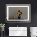 32x24inch Glossy Brushed Silver 3000-6000K LED Bathroom Mirror With Lights,Anti-Fog Dimmable Lighted Wall Mounted Vanity Mirror Master Bath Modern Makeup(Only mirrors, not cabinets)Horizontal&Vertical - Supfirm