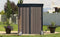 Supfirm TOPMAX Patio 5ft Wx3ft. L Garden Shed, Metal Lean-to Storage Shed with Adjustable Shelf and Lockable Door, Tool Cabinet for Backyard, Lawn, Garden, Brown