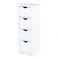 Supfirm Floor Cabinet, Wooden Side Storage Organizer, 4 Drawers Free-Standing Cabinet for Bathroom/Hallway/Living Room, White