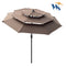 Supfirm 9Ft 3-Tiers Outdoor Patio  Umbrella with Crank and tilt and Wind Vents for Garden Deck  Backyard Pool Shade Outside Deck Swimming Pool