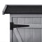 Supfirm TOPMAX Outdoor 5.3ft Hx4.6ft L Wood Storage Shed Tool Organizer,Garden Shed, Storage Cabinet with Waterproof Asphalt Roof, Double Lockable Doors, 3-tier Shelves for Backyard, Gray