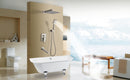 Supfirm Shower Faucet Set Anti-scald Shower Fixtures with Rough-in Pressure Balanced Valve and Embedded Box, Wall Mounted Rain Shower System