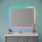 Supfirm 40×32 inch LED Bathroom Mirror with Lights Backlit RGB Color Changing Lighted Mirror for Bathroom Wall Dimmable Anti-Fog Memory Rectangular Vanity Mirror (RGB Multicolor Backlit + Front-Lighted ) - Supfirm