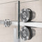 Supfirm 56'' - 60'' W x 76'' H Single Sliding Frameless Shower Door With 3/8 Inch (10mm) Clear Glass in Brushed Nickel