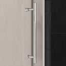 Supfirm 68'' - 72'' W x 76'' H Single Sliding Frameless Shower Door With 3/8 Inch (10mm) Clear Glass in Chrome