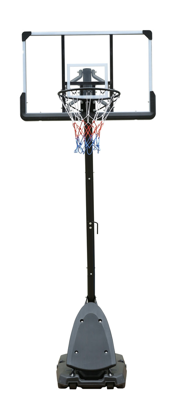 Supfirm Height Adjustable 6 to 10ft Basketball Hoop 44 Inch Backboard Portable Basketball Goal System with Stable Base and Wheels, use for Outdoor