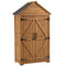 Supfirm Outdoor Storage Cabinet, Garden Wood Tool Shed, Outside Wooden Shed Closet with Shelves and Latch for Yard 39.56"x 22.04"x 68.89"