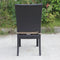 Supfirm Balcones Outdoor Wicker Dining Chairs With Cushions, Set of 8, Brown/Chocolate