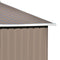 Supfirm TOPMAX Patio 6ft x4ft Bike Shed Garden Shed, Metal Storage Shed with Lockable Door, Tool Cabinet with Vents and Foundation for Backyard, Lawn, Garden, Brown