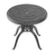Supfirm Ø31.50-inch Cast  Aluminum Patio Dining Table with Black Frame and Umbrella Hole