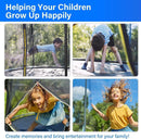 Simple Deluxe Trampoline for Kids with Safety Enclosure Net Wind Stakes 12FT Simple Deluxe 400LBS Weight Capacity Outdoor Backyards Trampolines with Non-Slip Ladder for Children Adults Family, Black - Supfirm