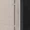 Supfirm 62'' - 66'' W x 76'' H Single Sliding Frameless Shower Door With 3/8 Inch (10mm) Clear Glass in Brushed Nickel