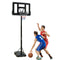 Supfirm Portable Basketball Hoop Height Adjustable basketball hoop stand 6.6ft - 10ft with 44 Inch Backboard and Wheels for Adults Teens Outdoor Indoor