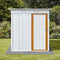 Supfirm Metal garden sheds 5ftx4ft outdoor storage sheds white+yellow