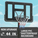 Supfirm Portable Basketball Hoop Height Adjustable basketball hoop stand 6.6ft - 10ft with 44 Inch Backboard and Wheels for Adults Teens Outdoor Indoor