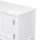 Supfirm TREXM Cambridge Series  Ample Storage Vintage Console Table with Four Small Drawers and Bottom Shelf for Living Rooms, Entrances and Kitchens (White, OLD SKU: WF190263AAA)