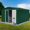 Supfirm Metal garden sheds 10ft×8ft outdoor storage sheds Green + White