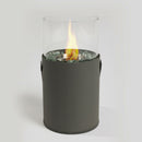 Supfirm Grey Mini Fire Pit, Tabletop Fire Pit, Ethanol Fire Pit, Portable Fireplace for Indoor & Garden for Dinner Parties, Home Decoration