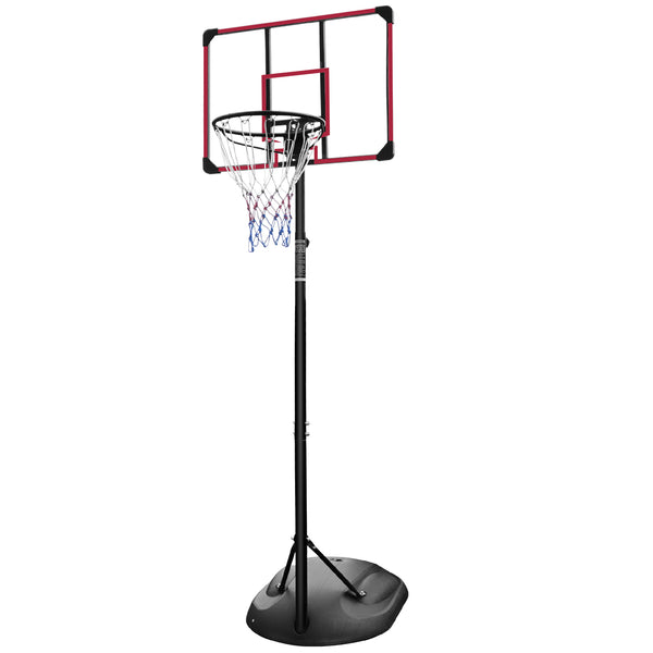 Supfirm Portable Basketball Hoop System Stand Height Adjustable 7.5ft - 9.2ft with 32 Inch Backboard and Wheels for Youth Adults Indoor Outdoor Basketball Goal