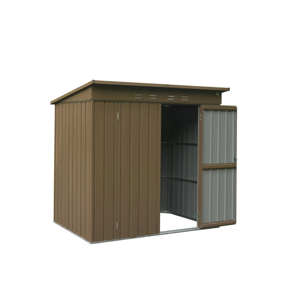 Supfirm Outdoor Storage Shed 6x4 FT, Metal Tool Sheds Storage House with Lockable Double Door, Large Bike Shed Waterproof for Garden, Backyard, Lawn