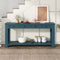 Supfirm TREXM Console Table/Sofa Table with Storage Drawers and Bottom Shelf for Entryway Hallway(Dark Blue)